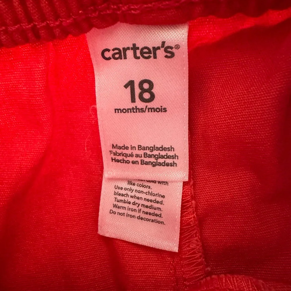 🤎❤️ CARTER’S Boys Shorts 18 months red and khaki EUC bundle 2